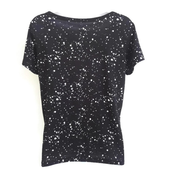 Graphic Tee Good Karma Black Splattered Paint M - Picture 3 of 5